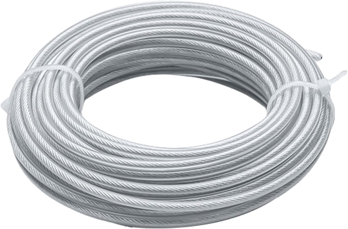 Draad, 3 mm x 41 m staaldraad, trimmerdraad, bosmaaier, draad, trimmersnoer, reservefase voor grastrimmer, maaidraad, trimmersnoer, robuust staaldraad voor grasmaaiers, tuinieren, tuin