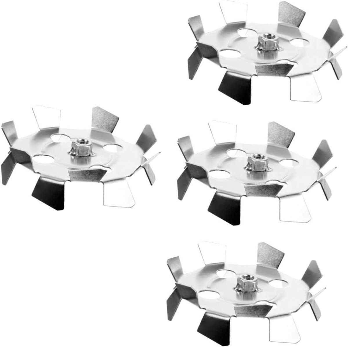 Verfmixer Opzetstuk - Moddermenger Kop - Mengen van Materialen - Gegalvaniseerd IJzer - 14x14x4cm - Zilver