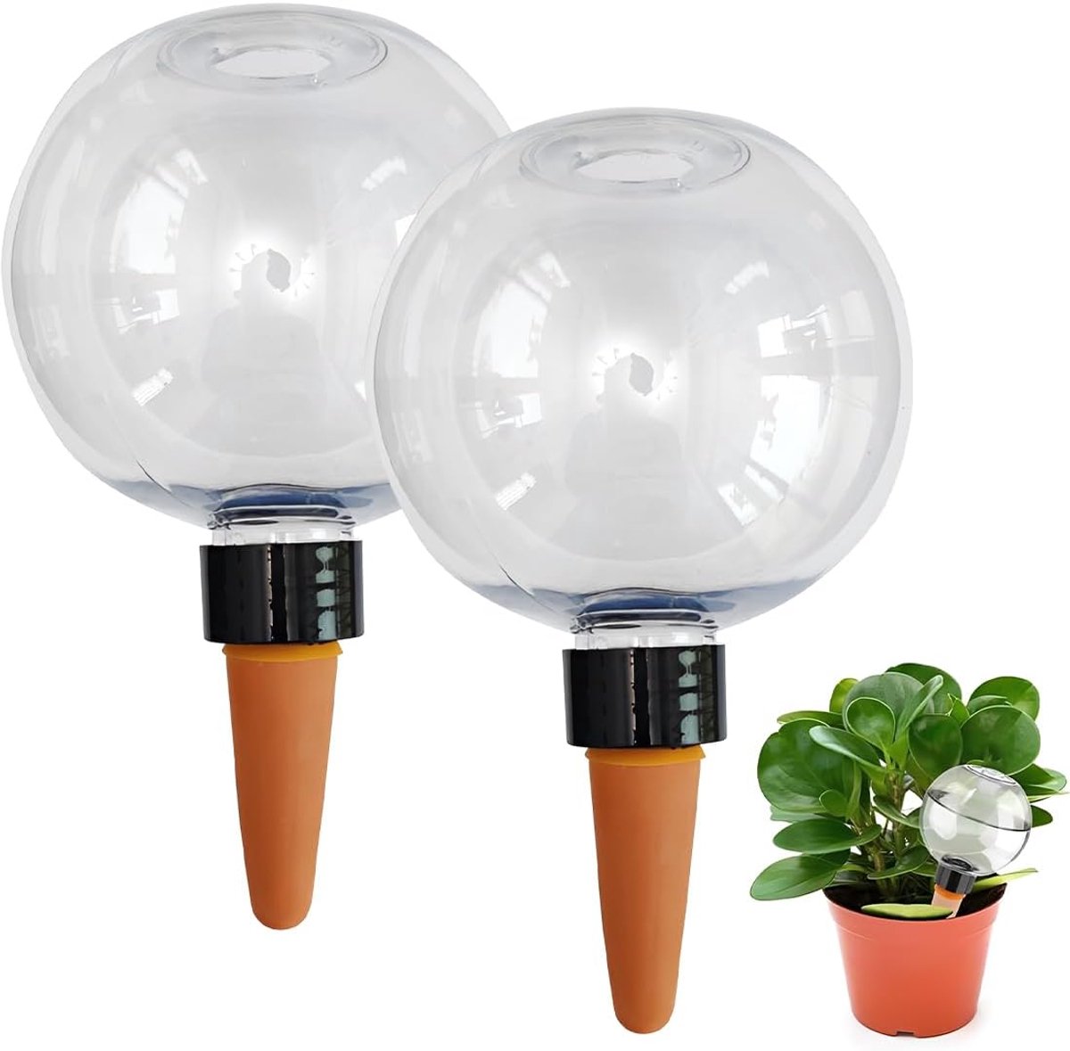 2-Delige 500ml Waterbal voor Planten,Waterdispenser,Automatische Water,Waterbal,Zelfgevend,Binnen En Buiten