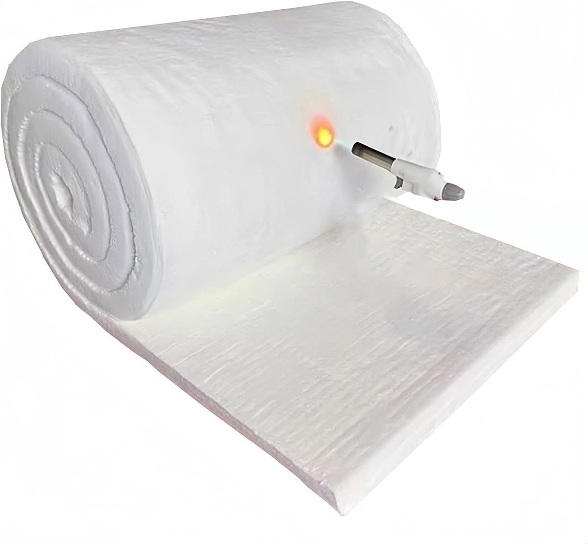 Vezelisolatie Deken, 2606 ℉ Brandwerende Isolatie, 1 "dik X 24" X60 "- Voor Thermische Isolatie Van Kachels, Open Haarden, Ovens, Ovens, Vaatwasser, Schoorste(Size:24"x12"x1"（60x30x2.5 cm))