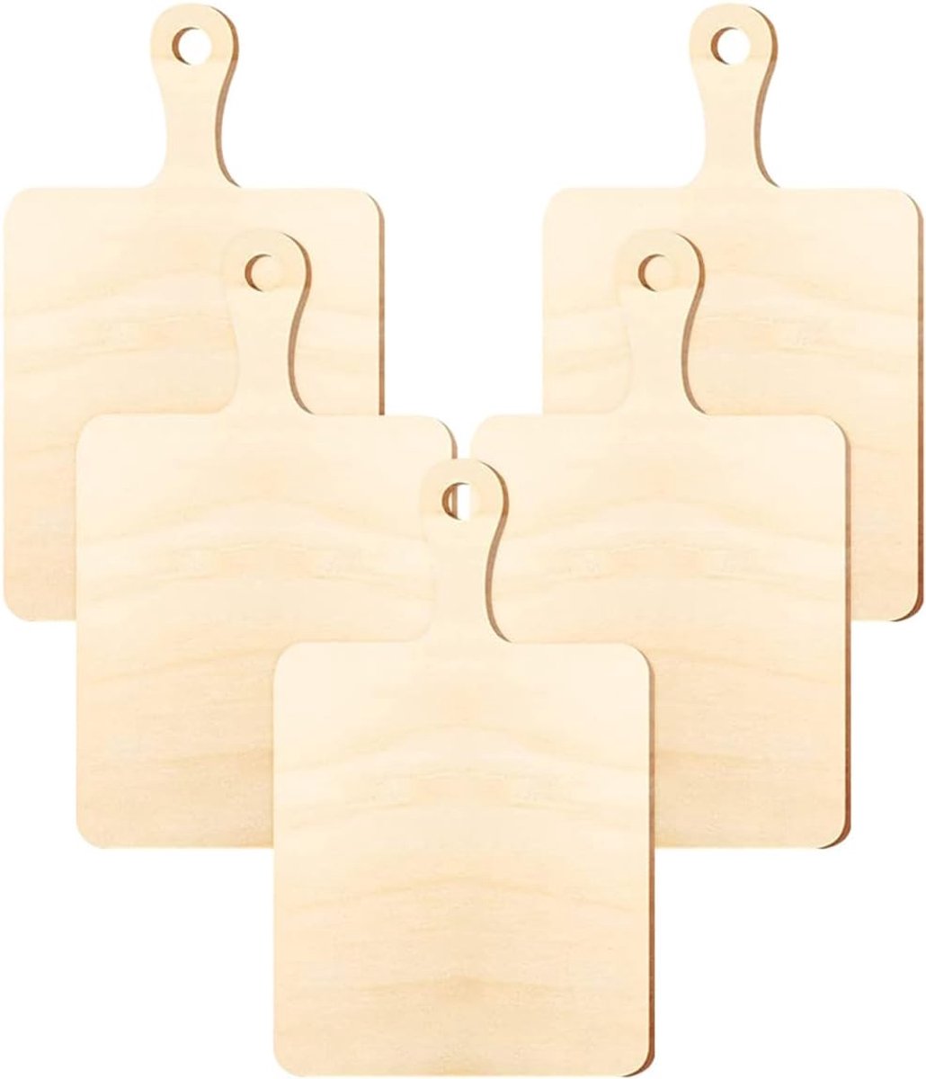 Houten Snijplank Met Handvat 23 x 14 x 0,12 inch Mini Ambachten Doe-het-zelf Ruw Hout Voor Keuken Decoratie Creativiteit