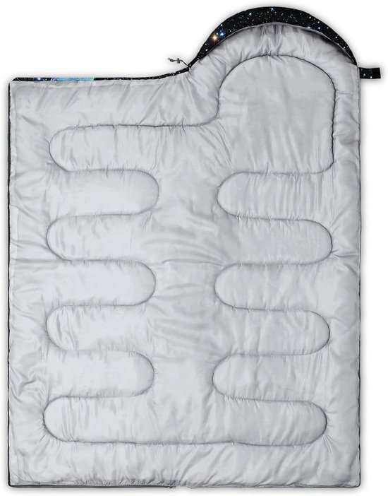 Mummieslaapzak - Kampeerslaapzak Slaapzak - Outdoor Kamperen - Waterdicht - 230 x 80 cm - Blauw — afbeelding 4