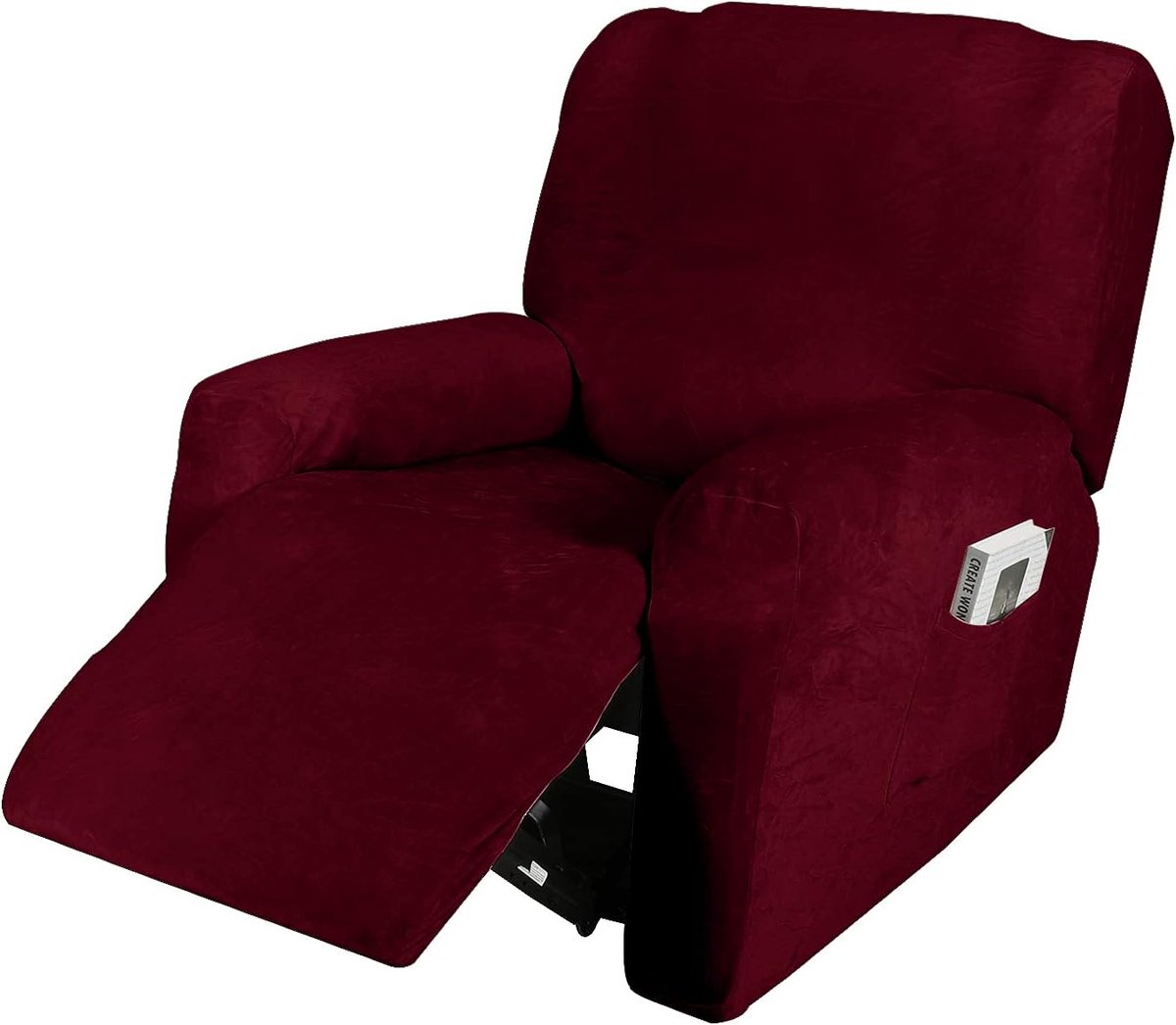 Relaxstoel Slipcover 1-zits - Verlengbaar Velvet - Wasbaar - Vernieuw je fauteuil in een handomdraai - ShopVlot