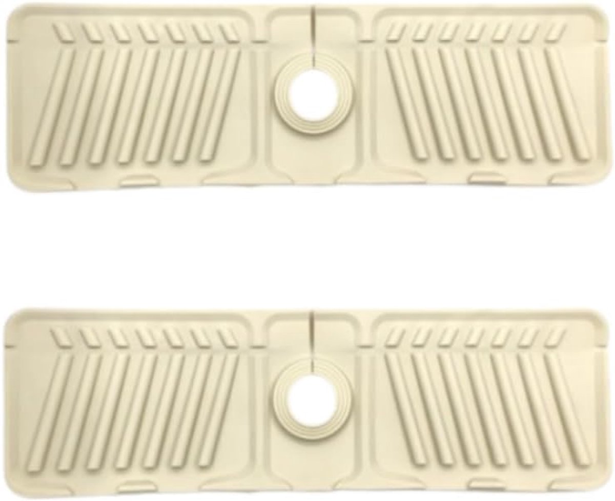 Silicone Drain Mat - 2 Stuks - Vouwbare Silicone Water Drain Mat - Voor Badkamer en Keuken - ShopVlot