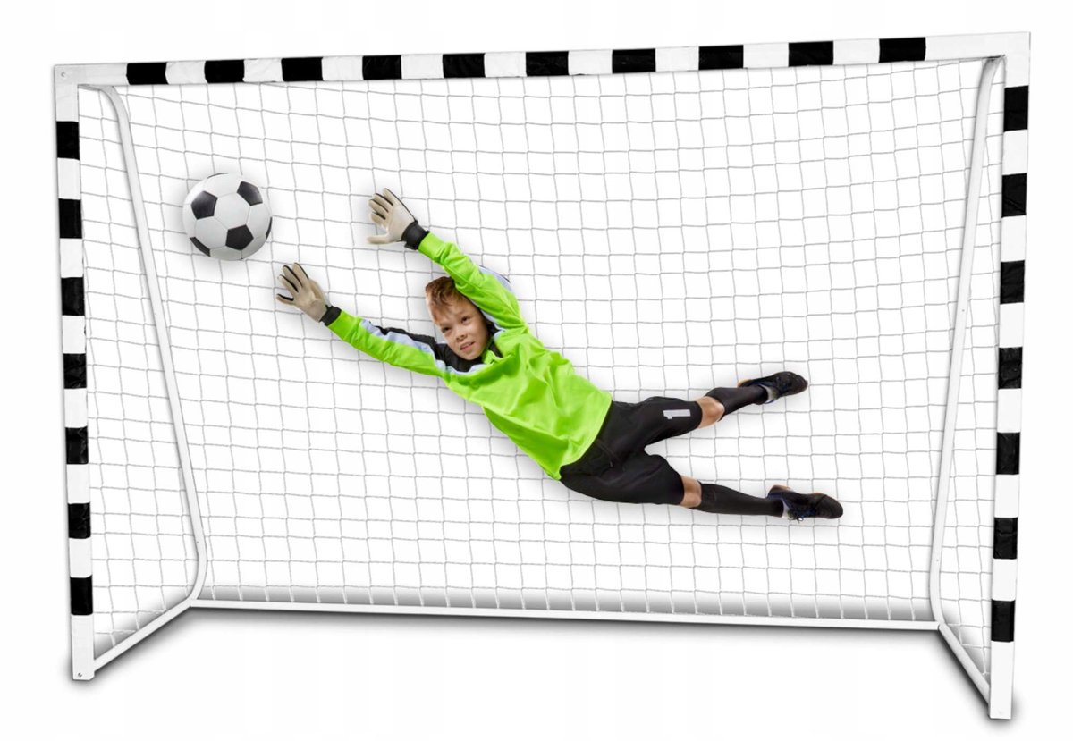 Merkloze Metalen Voetbaldoel 300x160 cm - Stevig & Draagbaar
