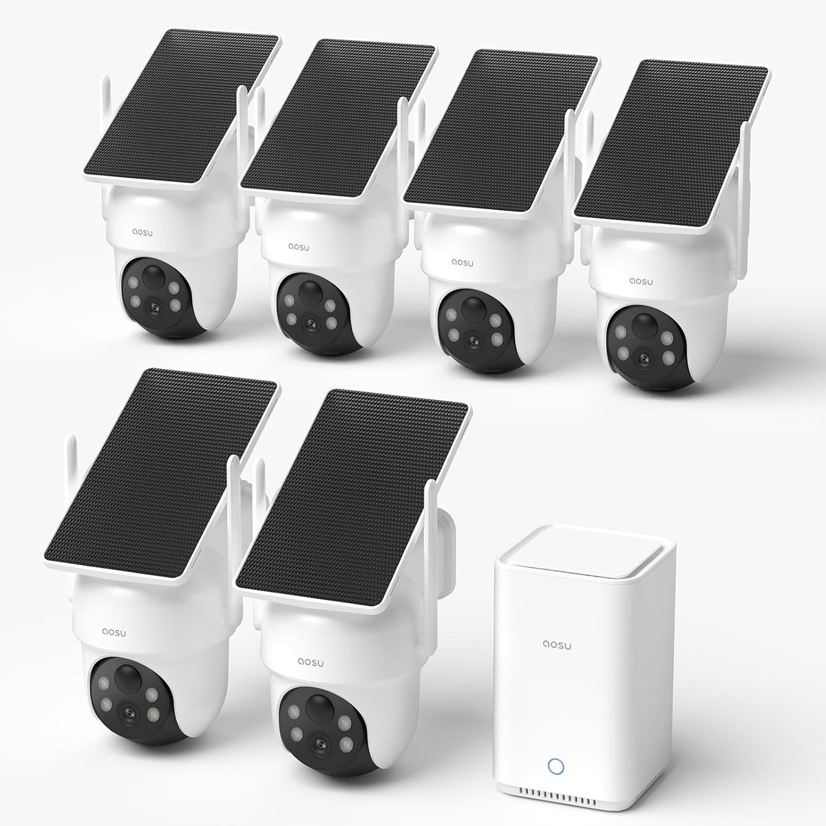 WiFi camera outdoor kit - 6 camera's - 360° PTZ auto-tracking - lokale opslag zonder abonnement - ShopVlot