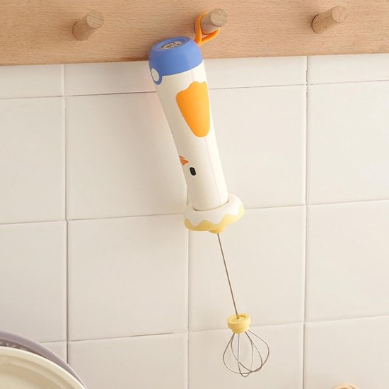 Draadloze Mixer - Mini Garde - Bakken en Koken - Stille Motor - 5.5 x 12 x 5.5 cm - Wit — afbeelding 4