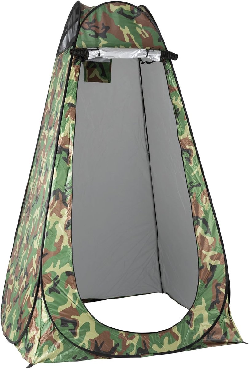 Pop-up toilet tent 190 x 120 cm - camouflage - eenvoudig op te zetten - ideaal voor buitengebruik - ShopVlot