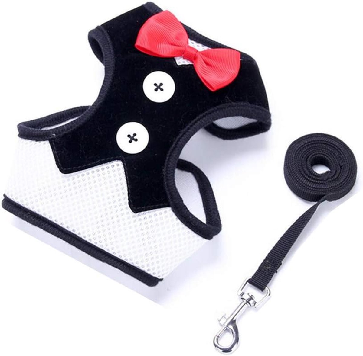 Harnas voor puppy en kleine hond - Ademend mesh - Schattig vlindermodel - Perfect voor bruiloften - ShopVlot
