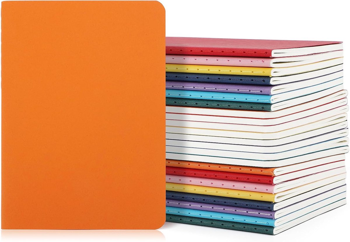 Notitieboek A6 Dotted - 24 Stuks - 100GSM Papier - Creatief Schrijven - ShopVlot