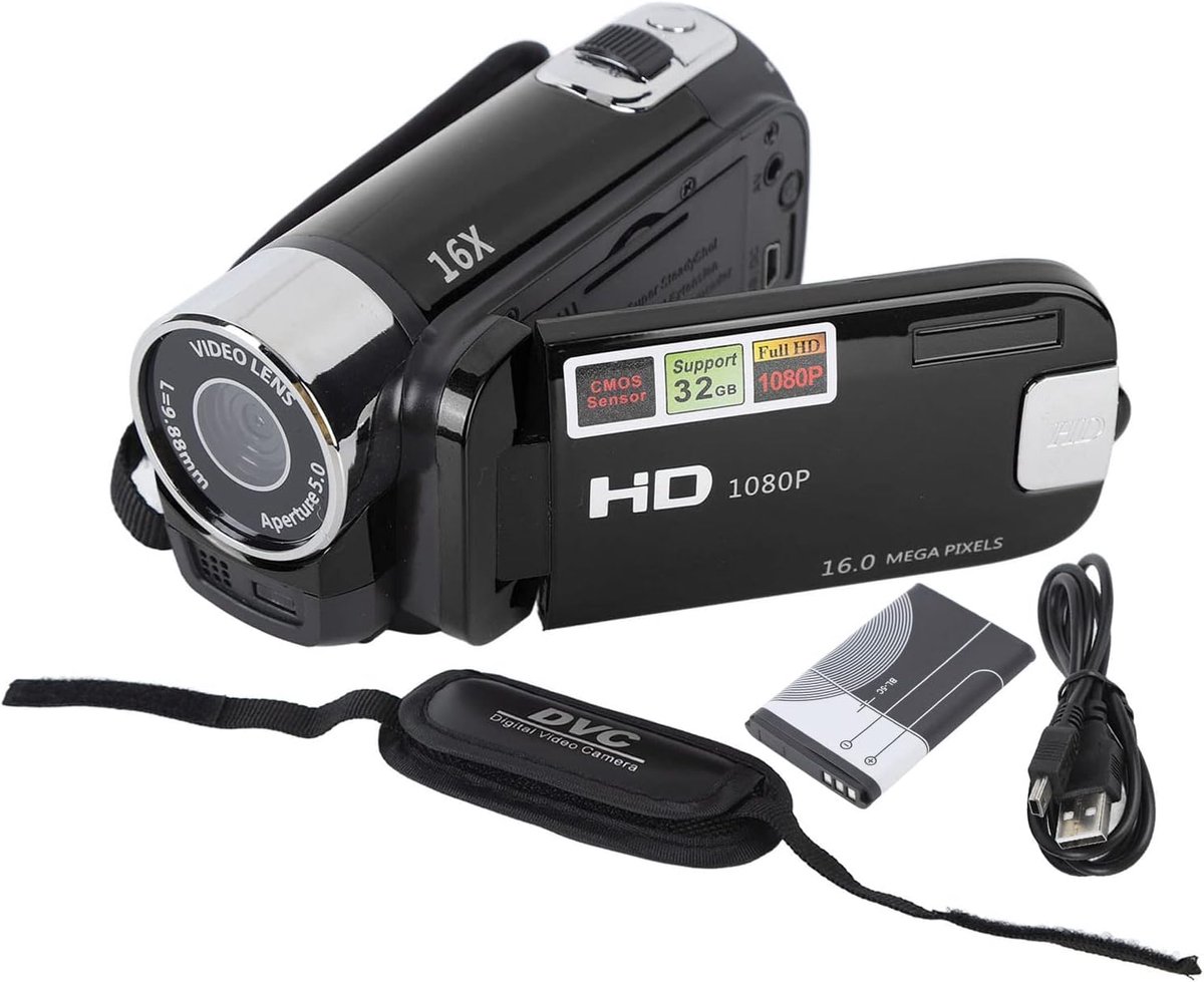 Camcorder Ultra HD 4K 48MP - 2.7" Rotating TFT Screen - 16x Zoom - Ideaal voor vloggen - ShopVlot