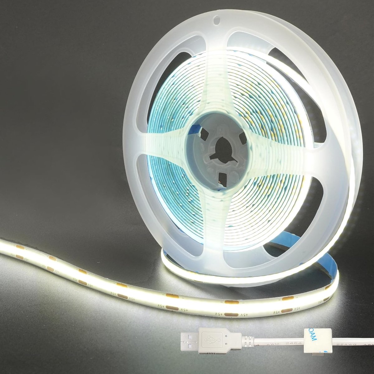 COB LED strip 1 m - koud wit 6500 K - flexibele binnenverlichting - ideale sfeerverlichting voor thuis - ShopVlot
