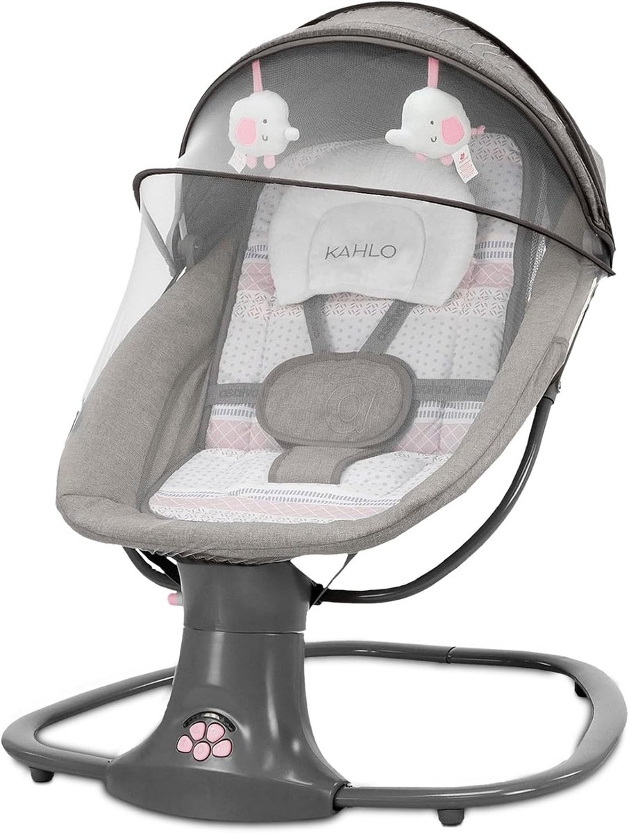 Hammock voor baby - Kahlo stone - met afneembare kap - muziek en trilling voor ontspanning - ShopVlot