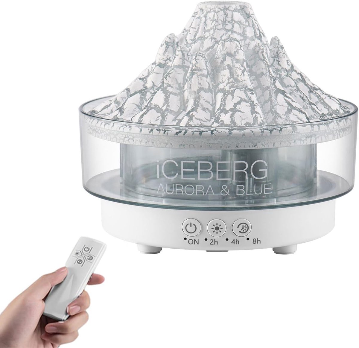 SnelShoppen - ThreeH Lavalampe Luchtbevochtiger Wit met 7 Kleuren Lichtinstellingen Geschikt voor Kinderen, Aromatherapie, Sfeer, Feest, Relaxen