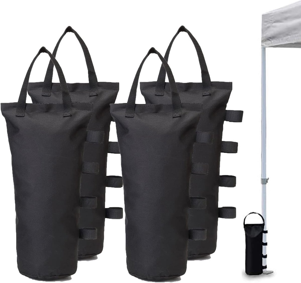 Canopy gewichten zak 4 stuks - zwart - voor extra stabiliteit - ideaal voor pop-up tenten - ShopVlot