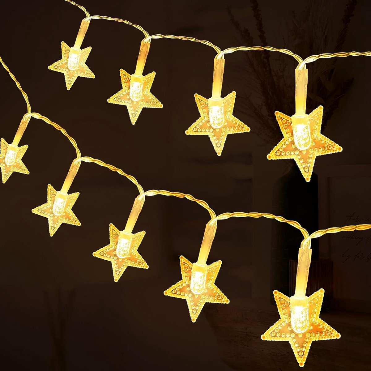 Sterrenlicht slinger 40 LED 5,9 m - Warm wit - Waterdicht - Perfect voor kerstdecoratie - ShopVlot