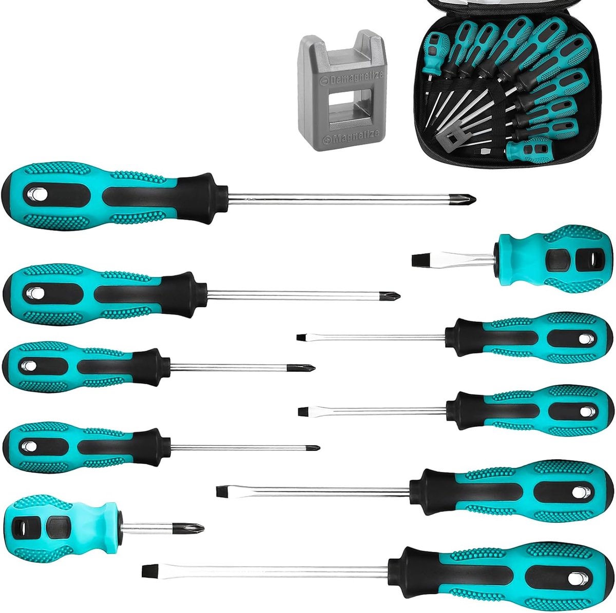 Schroevendraaier Set 10 Stuks - Precisie Mechanica - Chrome Vanadium Staal - Sterke Magnetische Tips - ShopVlot