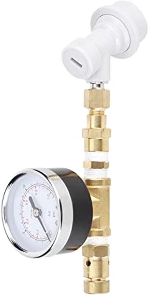 Verstelbare Overdrukventiel 0-15psi - CO2 Regulator met Manometer en Ball Lock Connector