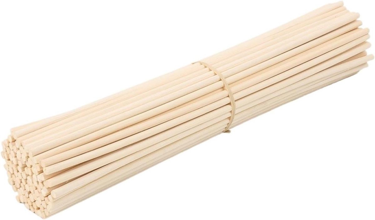 Diffusor Stokjes - Rotanstokjes Rietstokjes - Geur Verspreiden - Natuurlijk Lamellen Materiaal - 50 stuks 3mm x 40cm - Bruin
