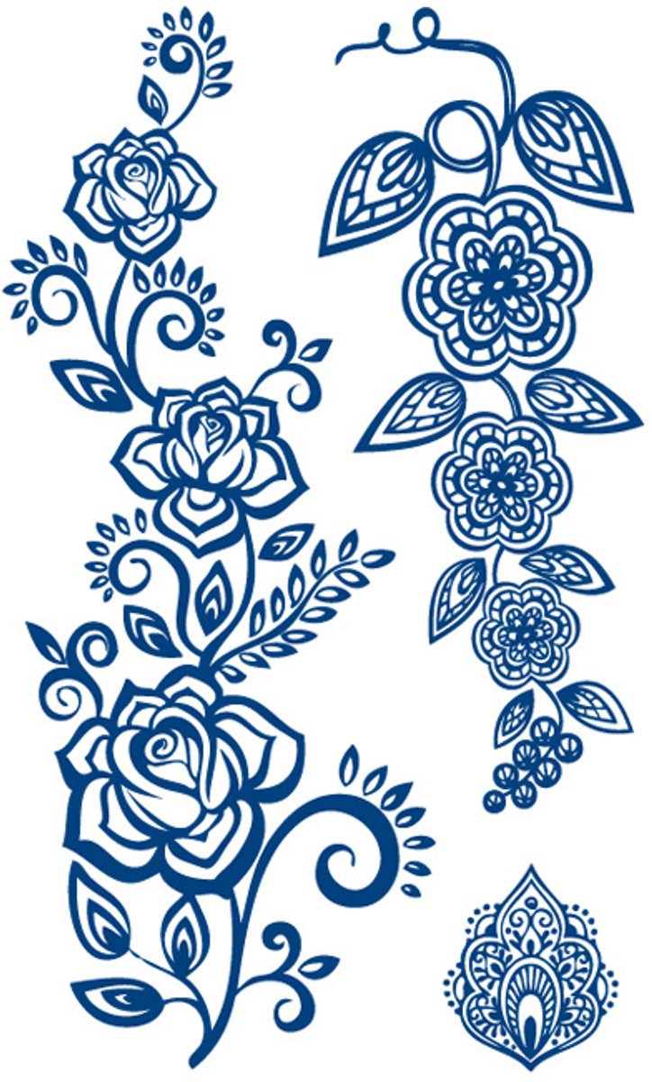 Tijdelijke tattoo Bloemen arm 2 weken