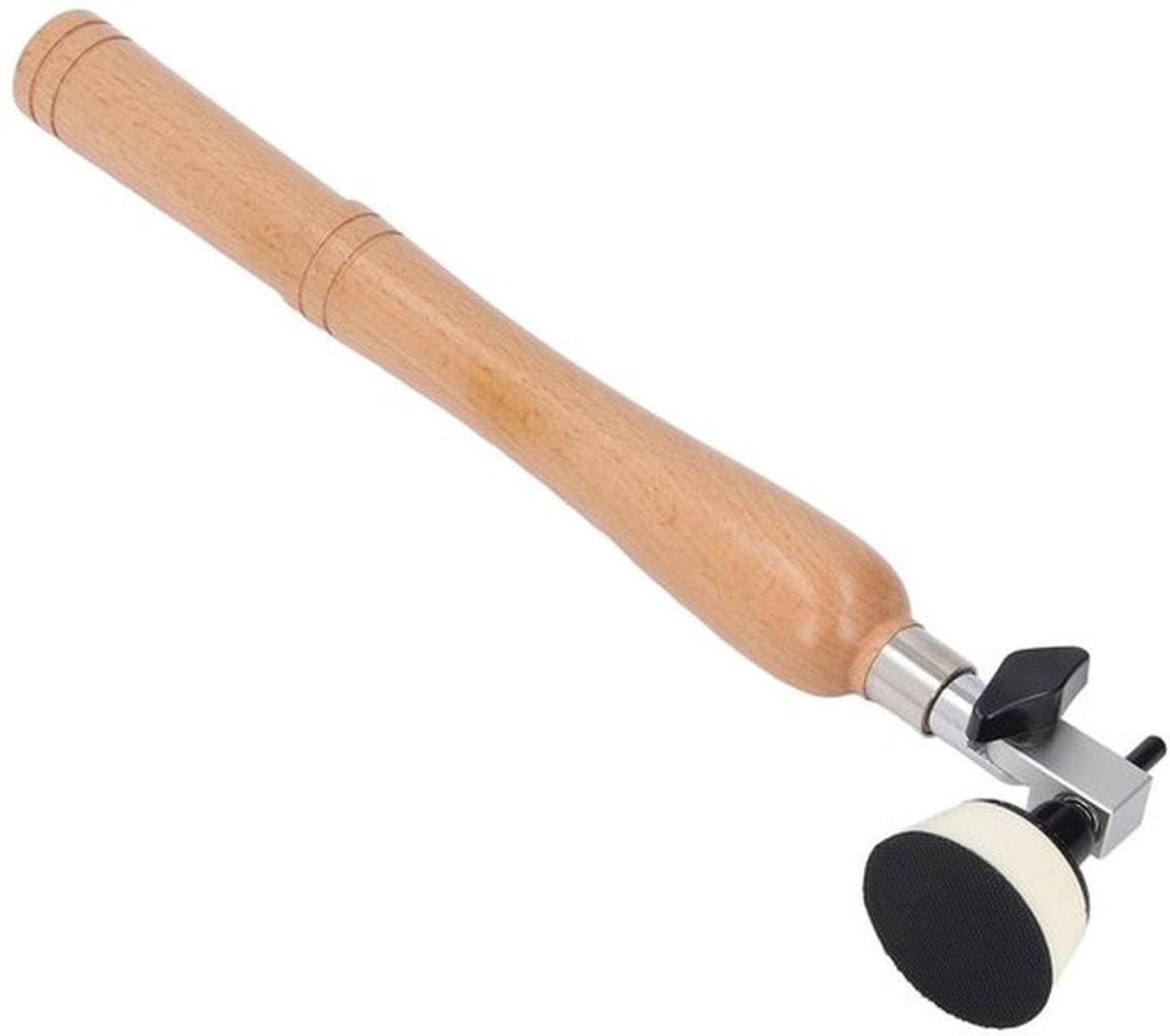 Komschuurset, Dubbele Lagerkop Houtdraaibank Schuurgereedschap Handbediende Komschuurmachine met 1 Inch 2 Inch Polijstpad en 50 Stuks Schuurschijven, Schuurgereedschap
