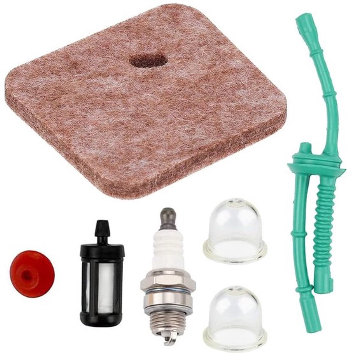 Bougie Brandstoffilter Luchtfilter Primer Lamp Brandstofleiding Onderhoudsset voor STIHL FS45 FS55 FC55 FS38 FS45 FS46 FS55 HS45 MM55 KM55 HL45 FS100 Draadtrimmer Bosmaaier Vervangen