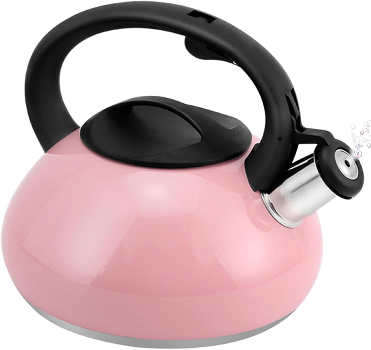 Fluitende Theeketel - Waterkoker Kookplaat - Thee Zetten - Roestvrij Staal - 2.3 Liter - Roze