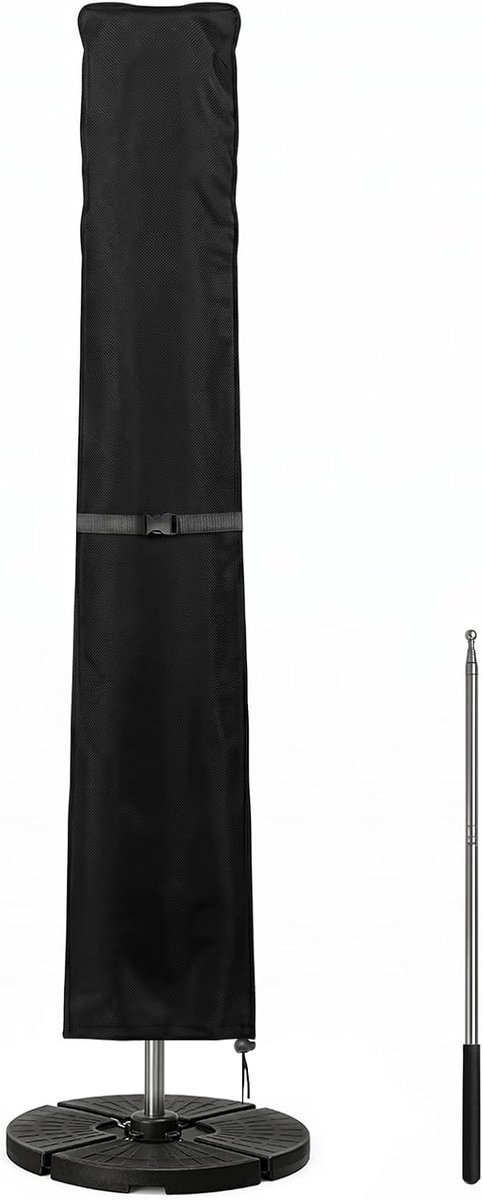 SnelShoppen - Beschermhoes voor Zweefparasol met Stang - Waterdichte en Winddichte Afdekking voor Tuinparasol Ø 400 cm / 300 x 300 cm - UV-bestendig e