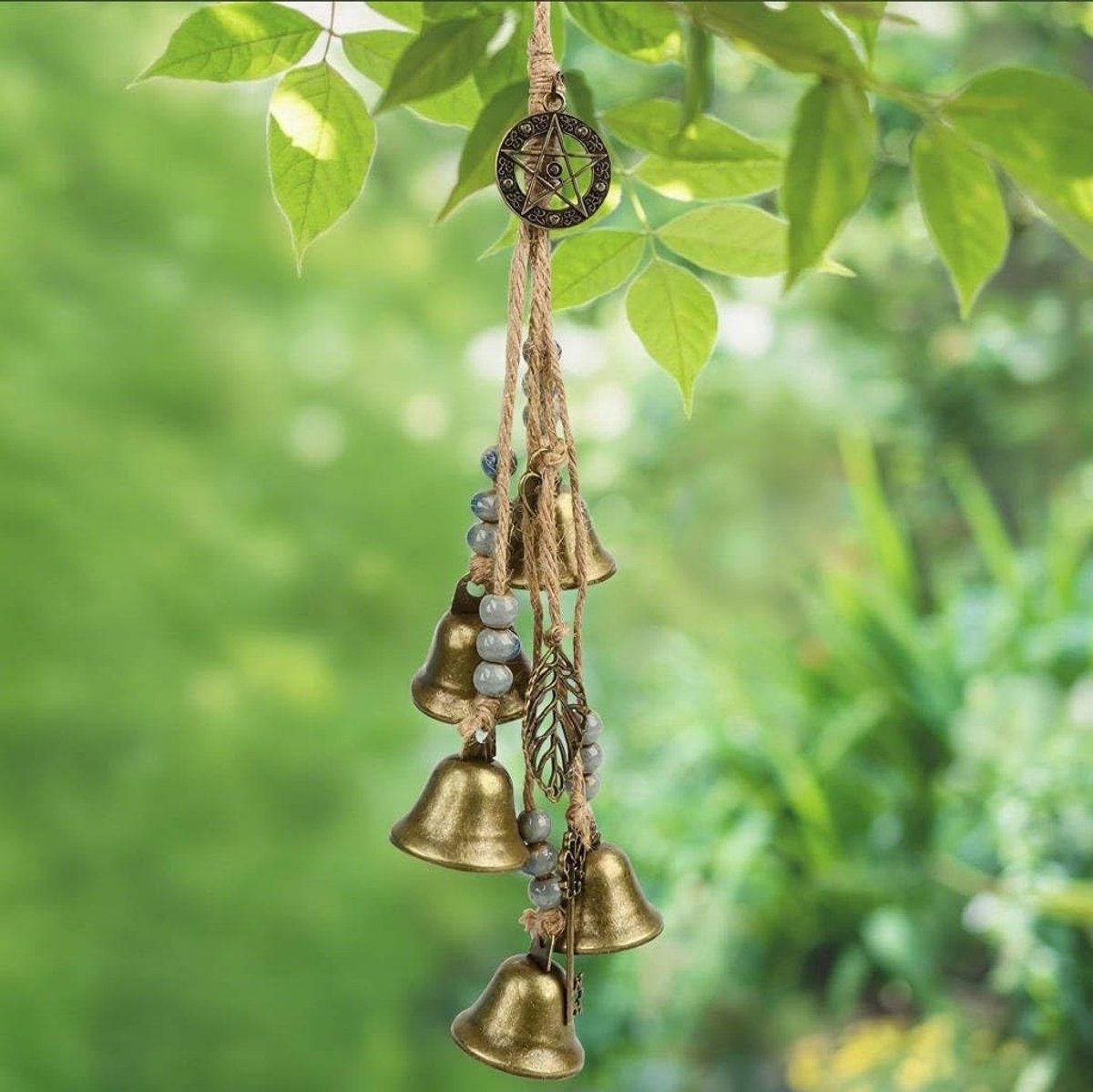 SnelShoppen - Witch Clocks Tuin 33 mm Buiten Windgong Hangend 5 Bel Blessingsbel voor Porche en Tuin Decoratie
