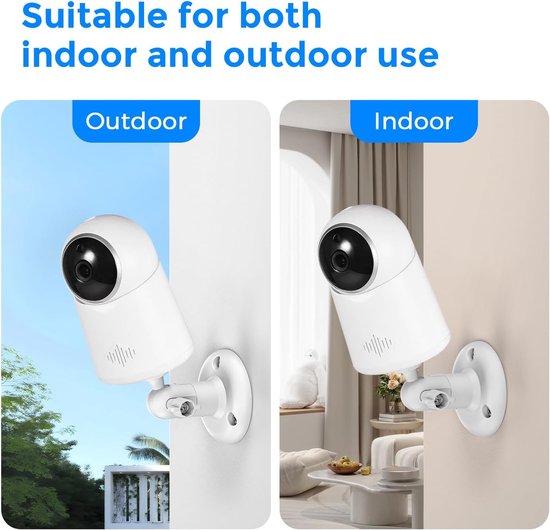 SnelShoppen - Zelfklevende Camera Beugel met 1/4-20 Inch Draad, Wandmontage voor Bewakingscamera's, 360° Verstelbare Houder voor Ring en Arlo, Geschik van Snelshoppen — afbeelding 4