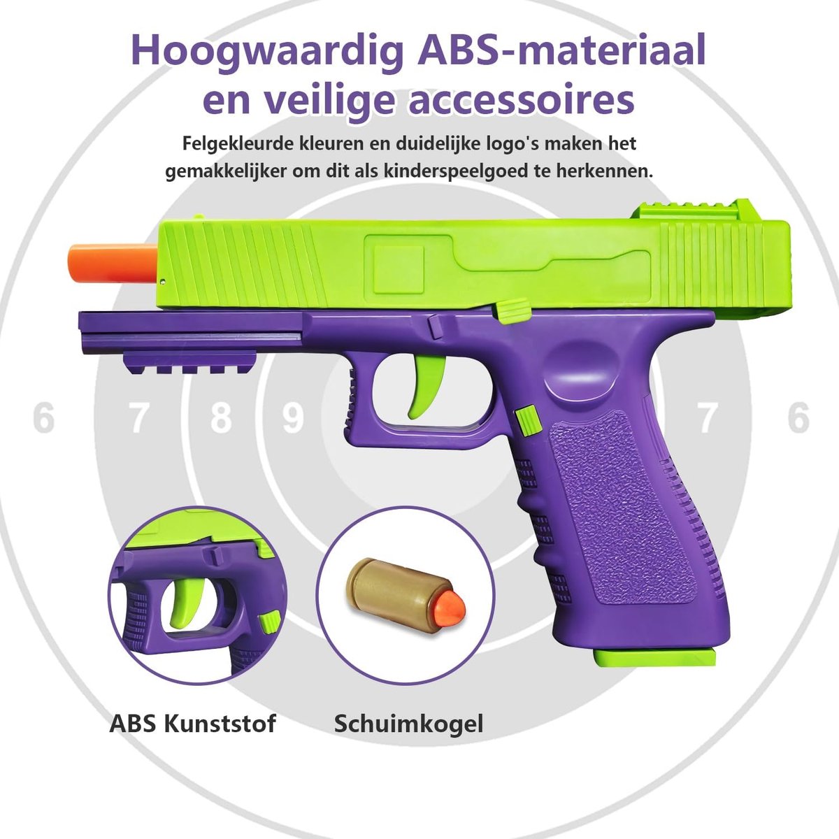 SnelShoppen - Kinderspeelgoedpistool Automatisch met Patroonhulzen - Mechanisch Speelgoedpistool voor Jongens en Meisjes - Perfect voor Feesten, Tuin