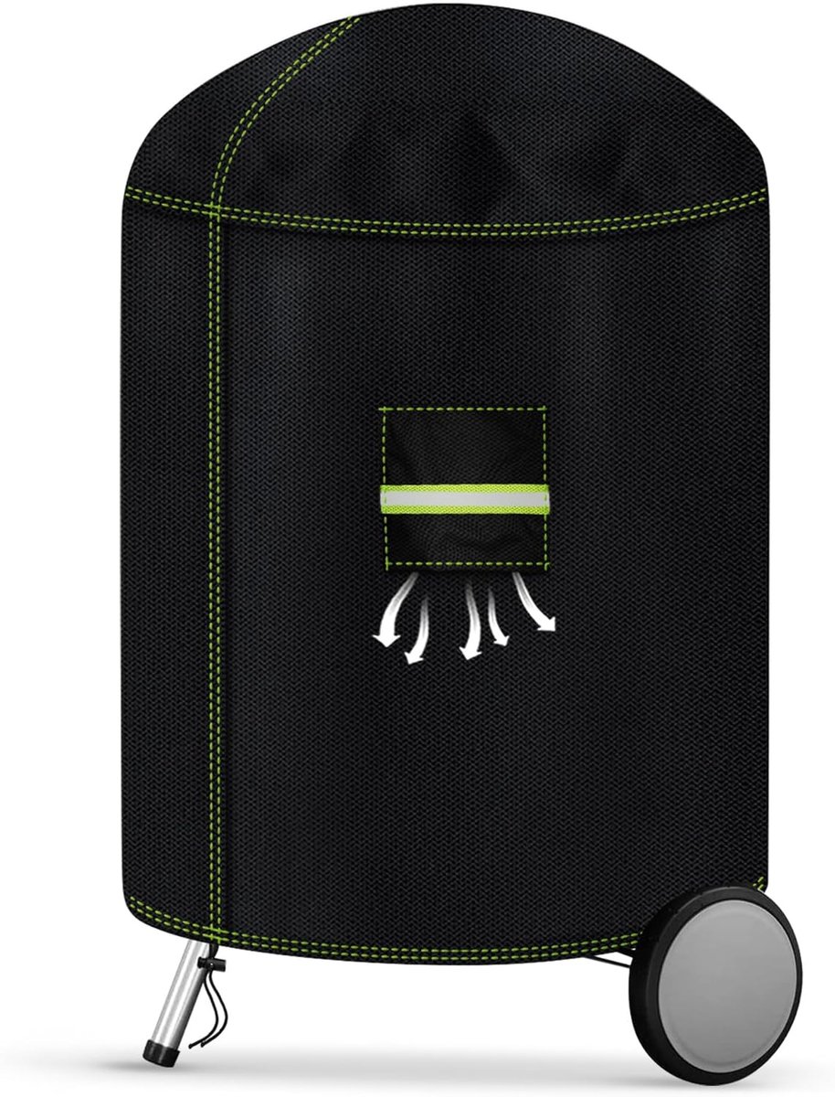 SnelShoppen - Kettle Grill Cover 600D Oxford - Heavy Duty Barbecue Deksel - Weerbestendig en Waterproof - Geschikt voor 57 cm Kettle Houtskool Grill -
