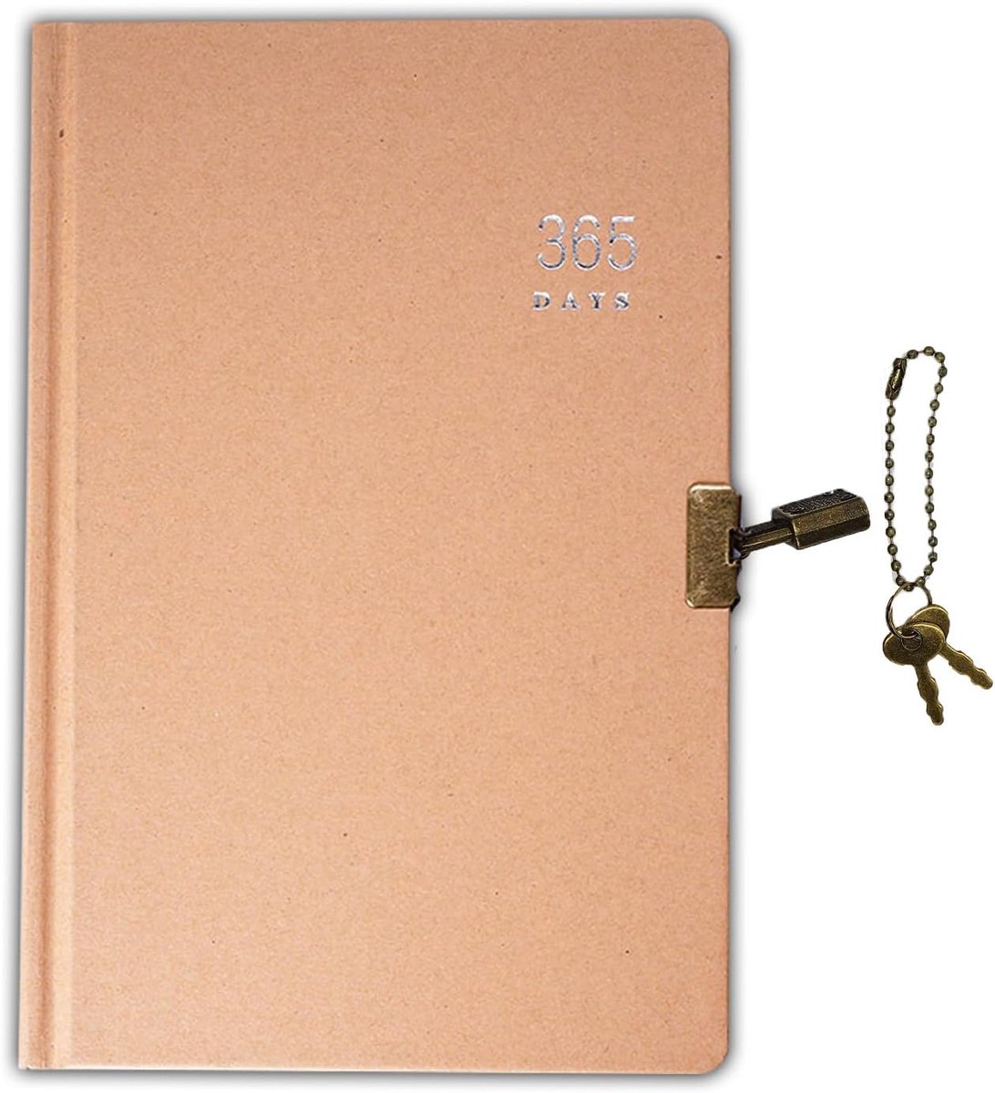 SnelShoppen - Agenda Met Slot A5 Vintage Journal 192 Bladen/384 Pagina's Kraft Papier Voor Mannen & Vrouwen - Bruin - Perfect Voor Plannen, Creatieve