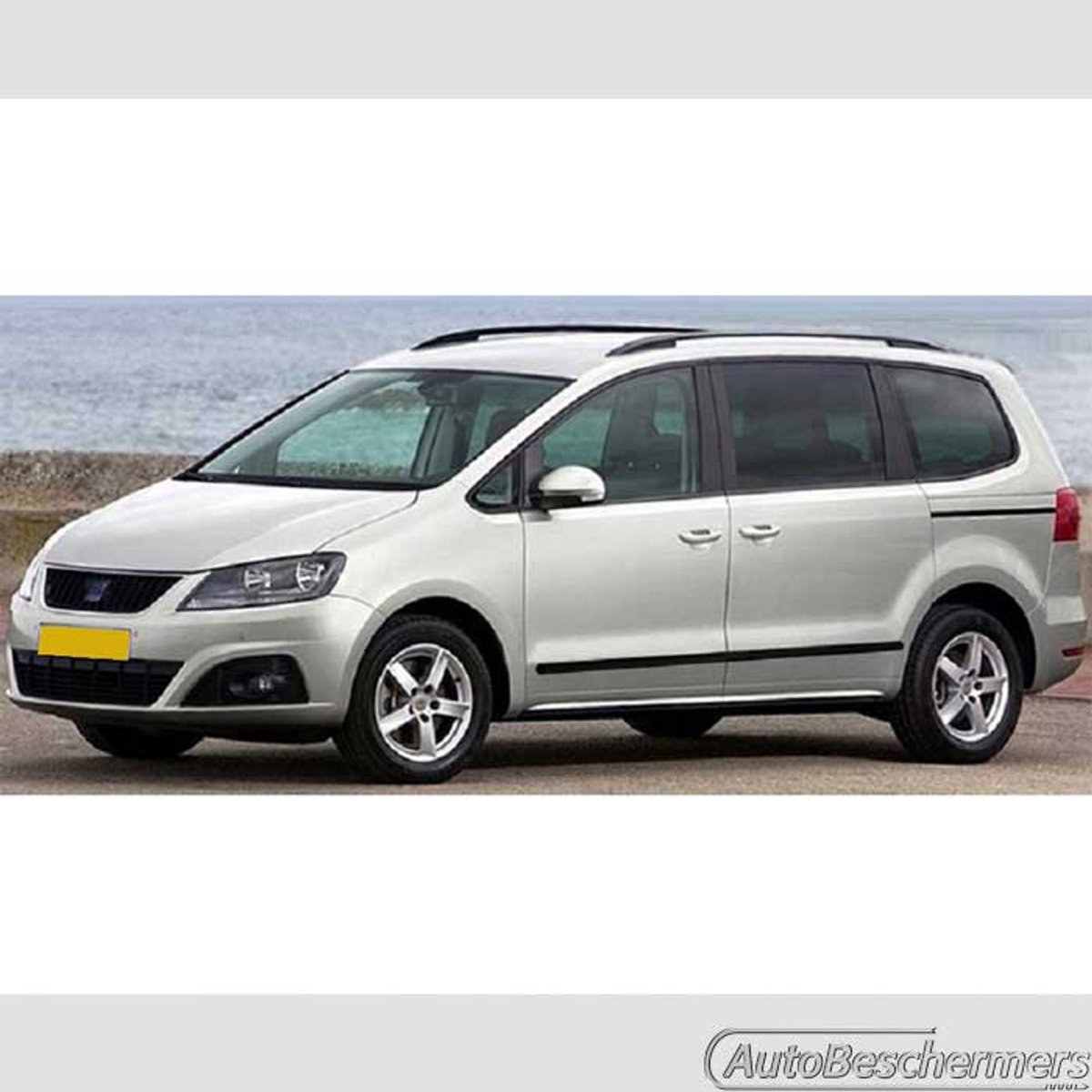 Stootlijsten set zwart voor Seat Alhambra 10.2010-. De stootstrips zijn zelfklevend. Set a 4 stuks (#0037)