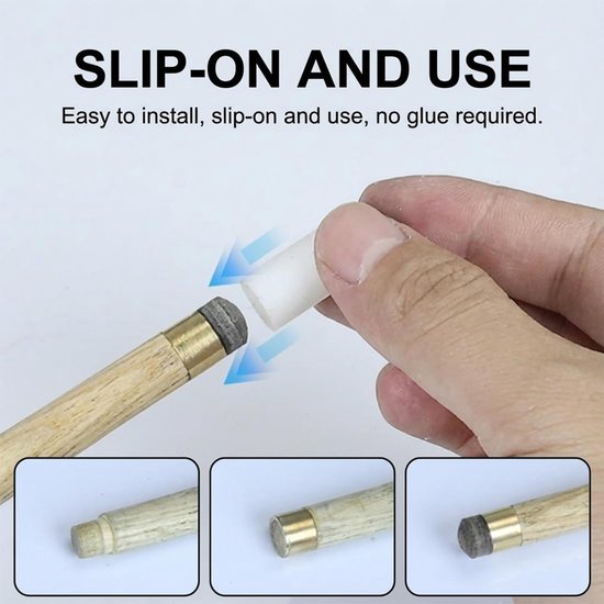 SnelShoppen - 20Pcs Hard Vervangende Schroefpunten Billiard Cue Tips 13mm voor Biljart Sticks Snooker Pool - Hoogwaardige Kunststof — afbeelding 2