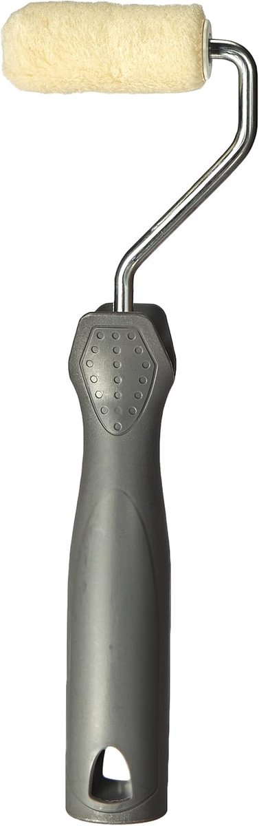 SnelShoppen - Mini Roller Glossy en Lak, 16mm Diameter, 100mm Breed, Perfect voor Verven en Lakken, Polypropyleen Handgreep, Ideaal voor Klussen en Ho