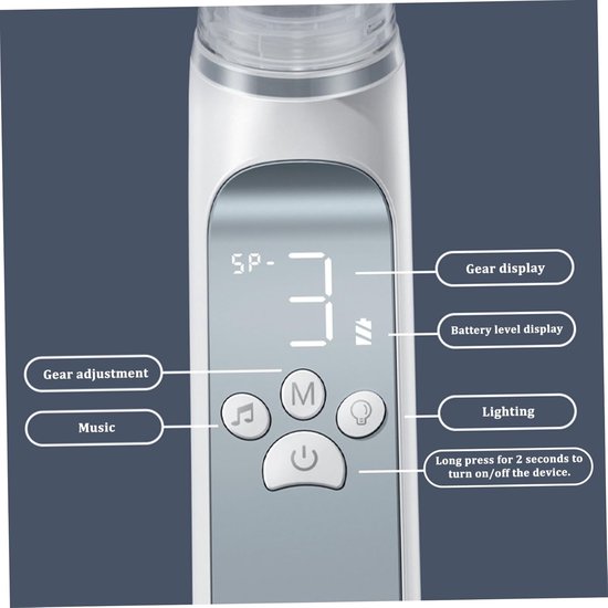 Neusreininger Baby - Elektrische Neuszuiger - Neus Aspirator met USB - Snotverwijderaar-grijs van Merkloos — afbeelding 4