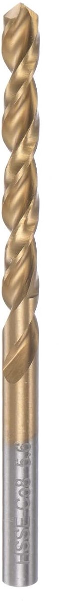 SnelShoppen - Twisted Drill Tip 5.6mm Titanium Coated HSS-E M42 High Speed Steel 8% Cobalt Boor voor RVS Aluminium Metaal - Perfect voor Precisiewerk