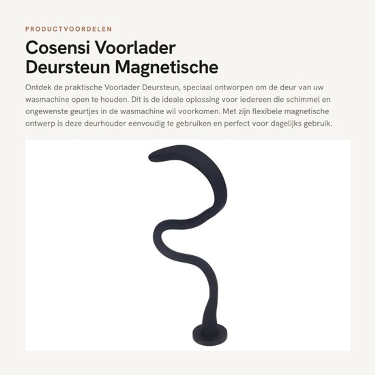 Deurhouder Flexibel - Magnetische Deurstopper - Voorkom Beschimmeling - Houd Wasmachine Droog - Voorkom Geurtjes - Antislip Design - Wasmachinehouder
