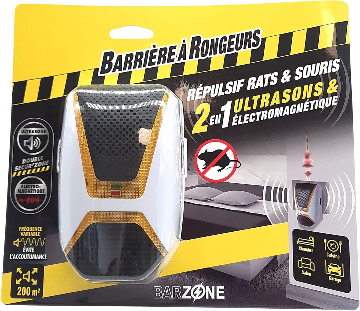 SnelShoppen - Ultrasonic en Electromagnetische Ongediertebestrijders - Rat en Muis Afschrikker - 2-in-1 Technologie - Makkelijk te Installeren - Blist