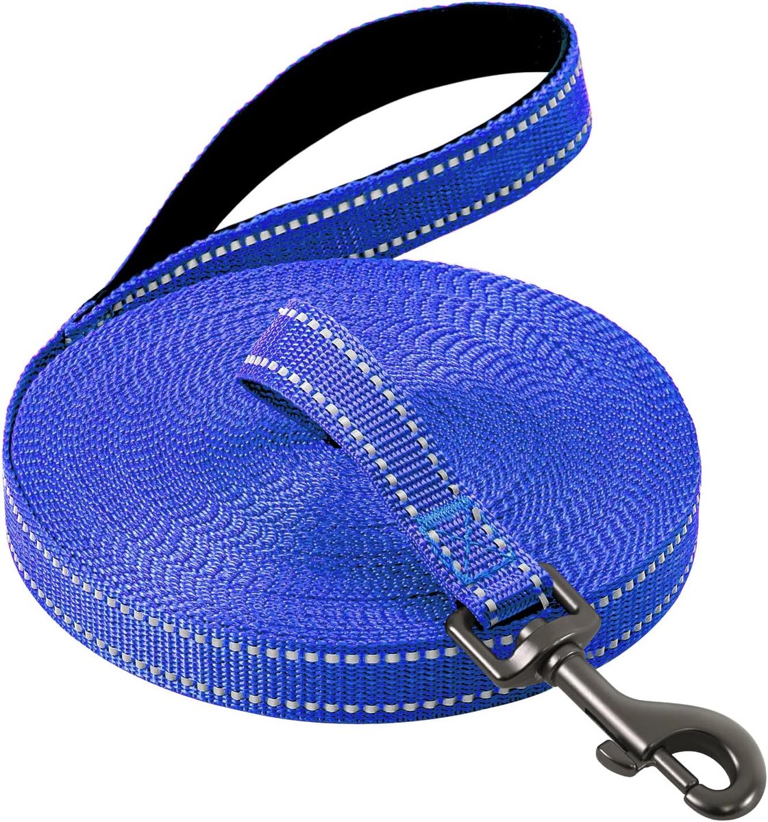 SnelShoppen - Reflecterende Hondenlijn 3m/5m/10m/15m/20m - Robuuste Trainingslijn met Gevoerde Grip en Handlus - Veilig voor Kleine en Grote Honden