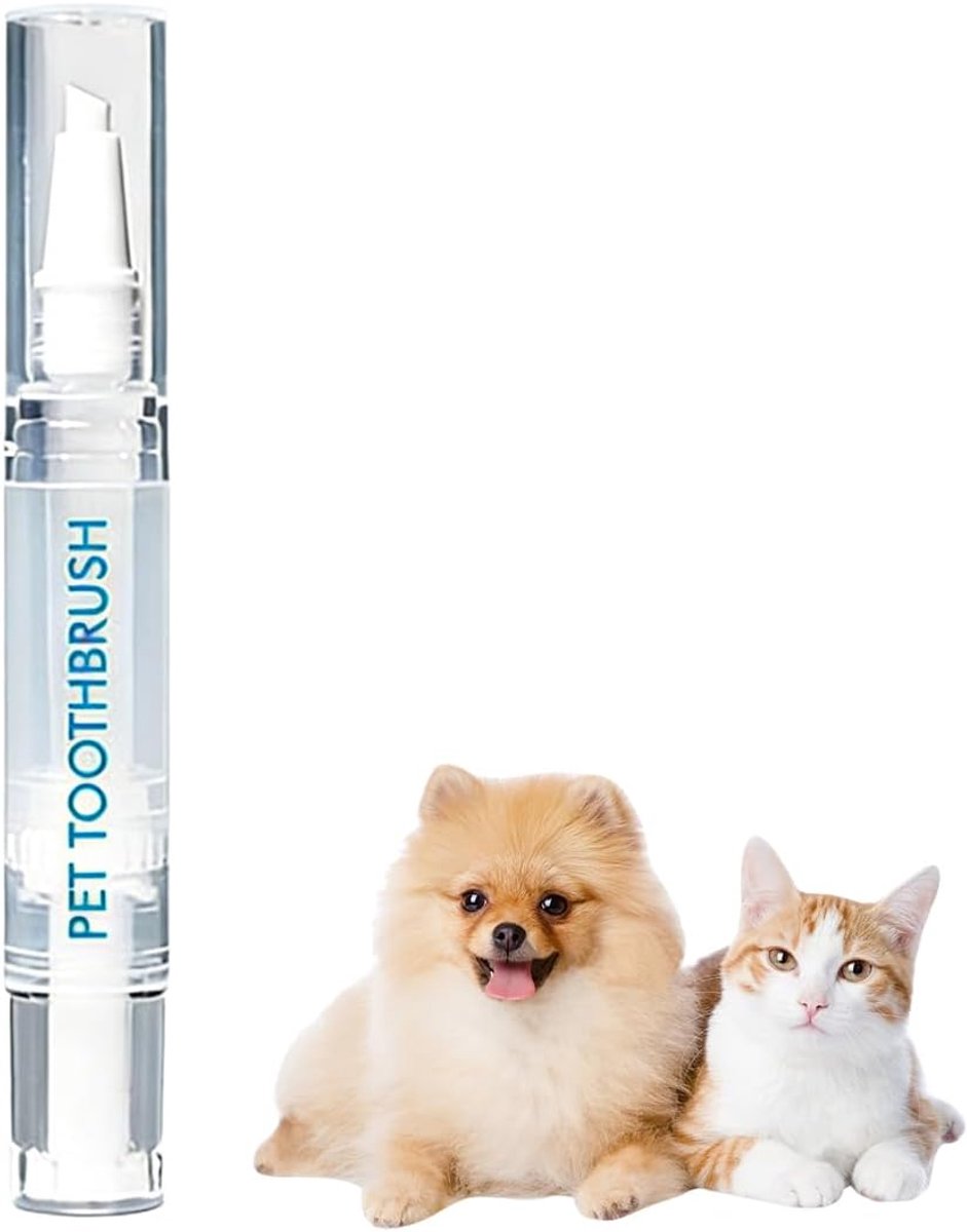 SnelShoppen - Dog Dental Care Pen, Pet Toothbrush Pen met Mondverzorgingsgel, Tanderosie, Slechte Adem Verwijderen, Tandheelkundige Gezondheid voor Ho