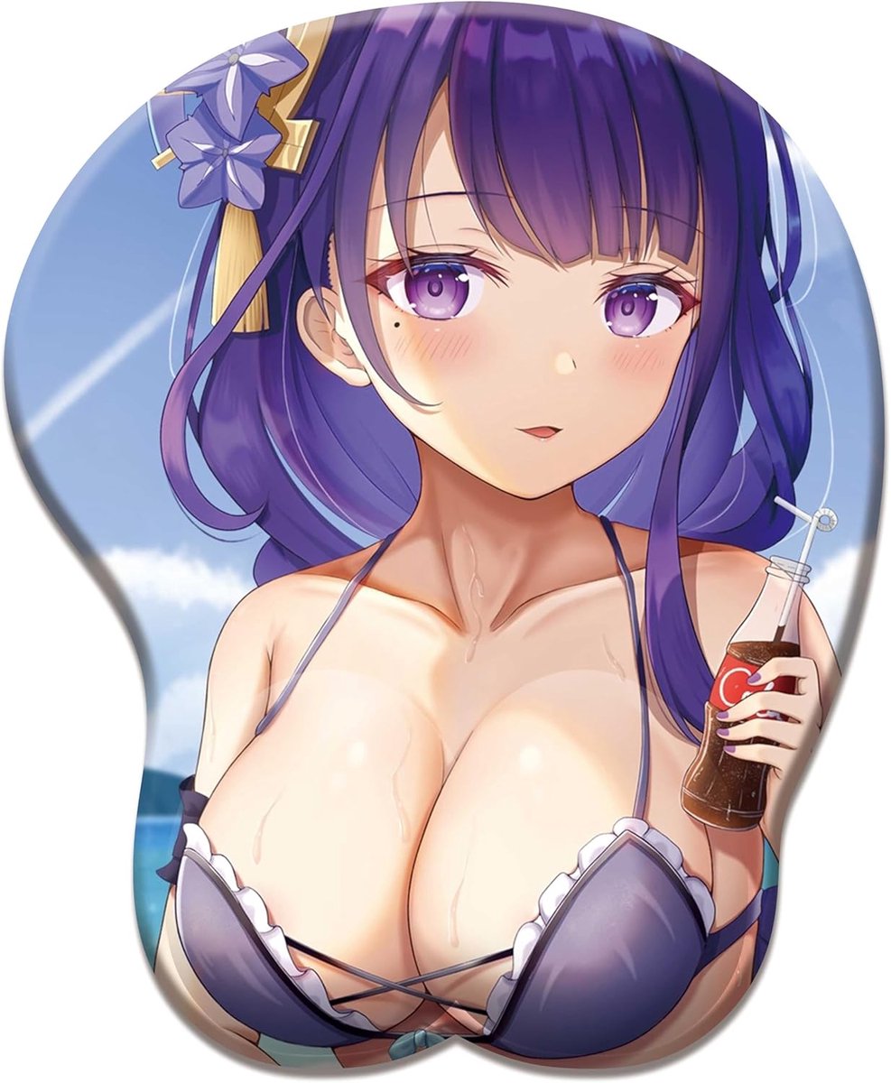SnelShoppen - 3D Gel Mouse Pad met Polssteun - Ergonomisch, Antislip, Comfortabel voor Gaming en Werk - Manga Anime Japan Design (tekening 04)
