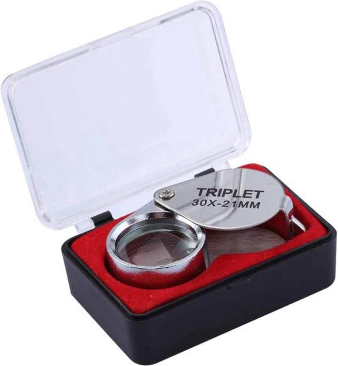 SnelShoppen - 1x Loupe Zilver 30x Vergrootglas - Handzaam Juweliersglas - Pocketformaat - Ideaal voor Sieraden, Horloges, Munten en Goud