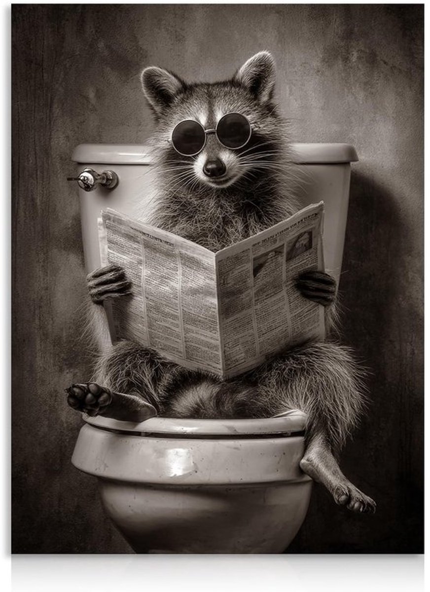 Retro Wasbeer Wanddecoratie Poster 30x40 cm Zonder Lijst