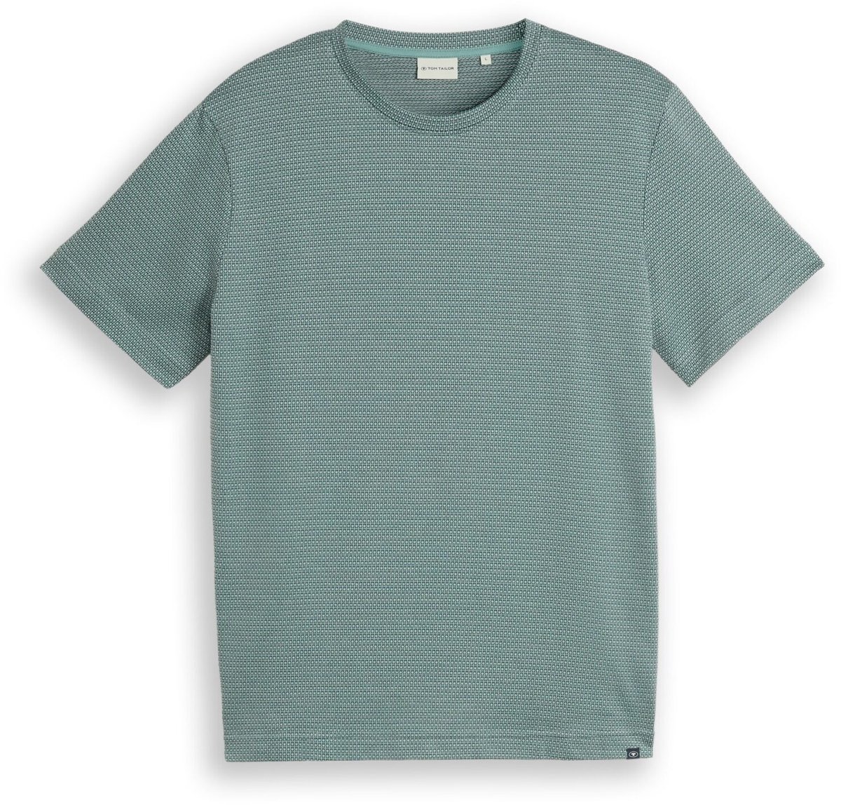 Tom Tailor - Heren t-shirt - Maat XXL - Mannen - Groen - katoen