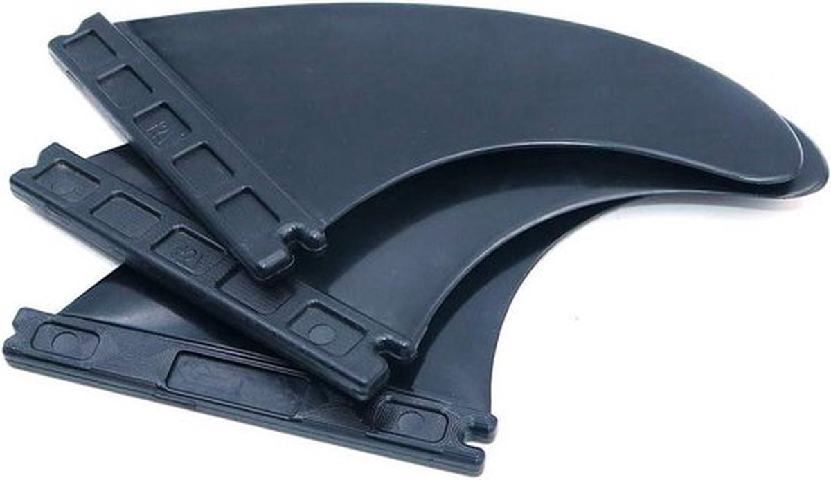 Surfplank Vinnen Set, Thruster Stijl, Plastic, Zwart, Set van 3