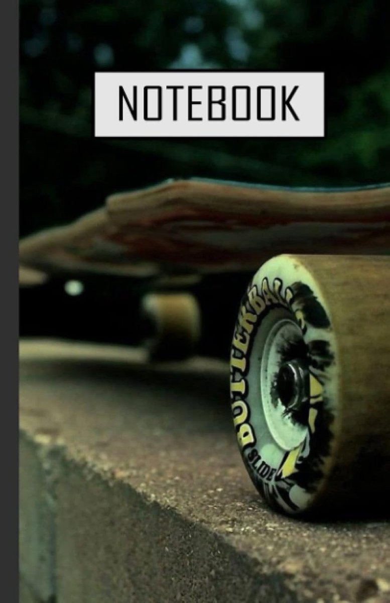 SnelShoppen - Adorable Skateboard Notebook - Lined Notitieboek voor Jongens, Tieners en Studenten - Perfect voor School, Creatieve Projecten en Dagboe