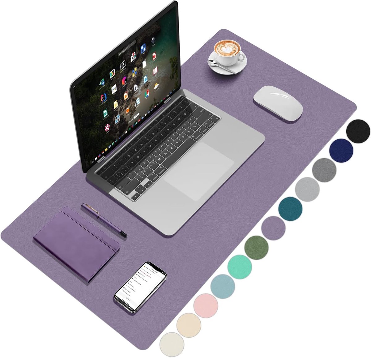 SnelShoppen - Desk pad 80x40 cm - Lavendel - Bureauonderlegger - Desk mat - Onderlegger voor bureau - Anti-slip - Ideaal voor thuiswerk en kantoor