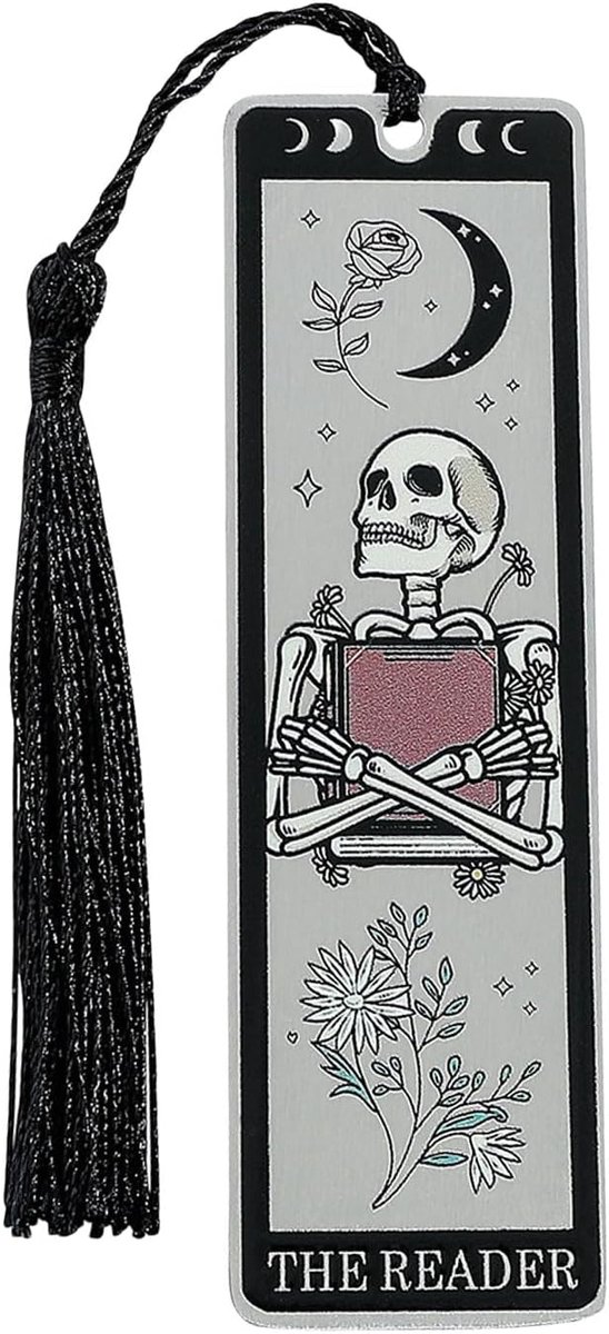 SnelShoppen - Grappige Tarot Boekenleggers voor Vrouwen en Mannen - Skelet Kaarten Horror Gifts - Perfect voor Boekliefhebbers, Vriendinnen, Moeders e